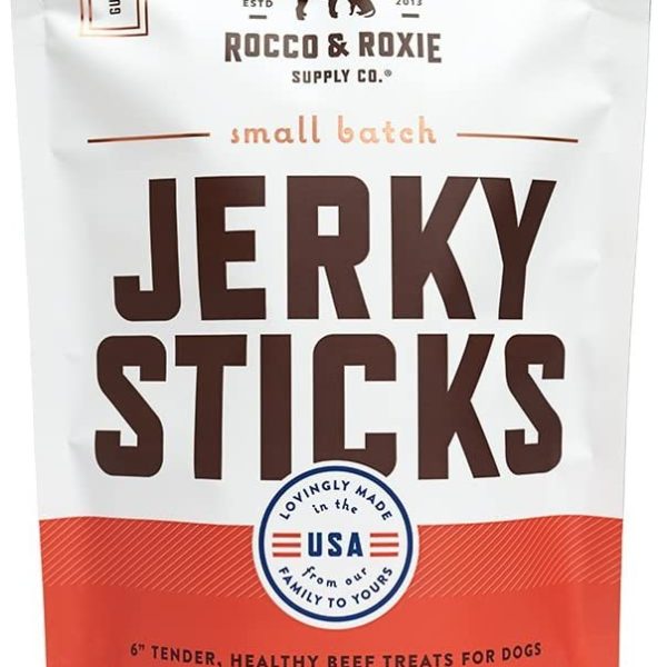 Rocco & Roxie - Jerky Dog Treats Made in The USA – Puppy Supplies - Training Treats for Dogs Potty Training - Slow Roasted Snacks for Small, Medium and Large Dogs - Soft Chews
